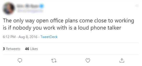 Office phone loud talker tweet 3