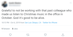 Christmas Music Tweet